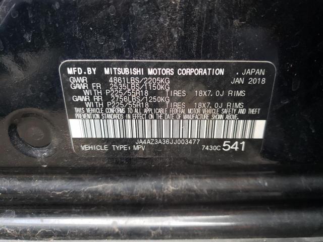 Photo 10 from auction – 2018 MITSUBISHI OUTLANDER with VIN JA4AZ3A36JJ003477