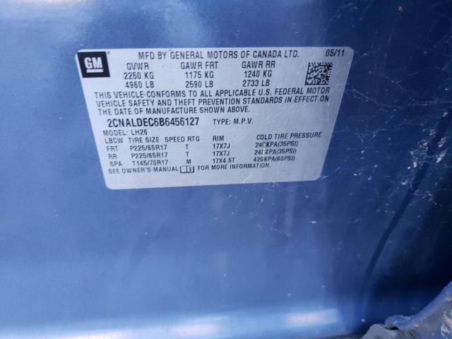 Photo 10 from auction – 2011 CHEVROLET EQUINOX LT with VIN 2CNALDEC6B6456127