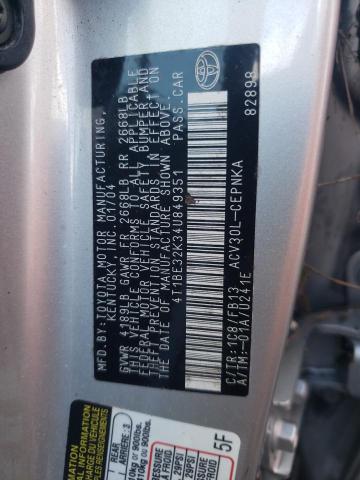 Photo 10 from auction – 2004 TOYOTA CAMRY LE with VIN 4T1BE32K34U849351