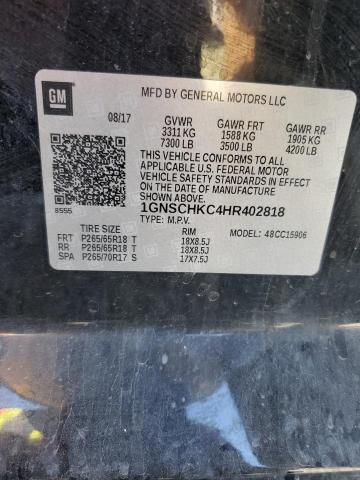 Photo 10 from auction – 2017 CHEVROLET SUBURBAN C with VIN 1GNSCHKC4HR402818