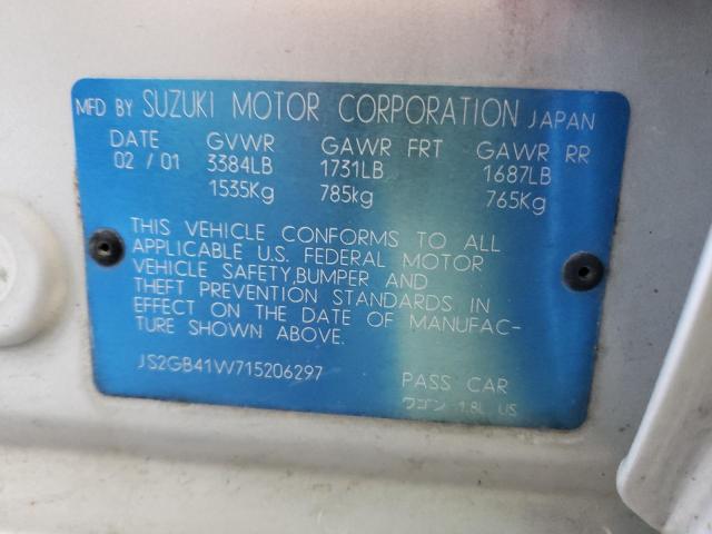 صورة رقم 10 من المزاد - 2001 SUZUKI ESTEEM GL مع VIN JS2GB41W715206297
