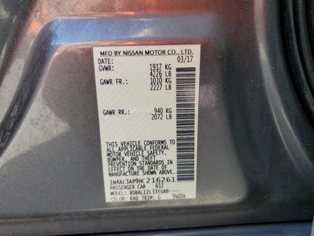 Photo 10 from auction – 2017 NISSAN ALTIMA 2.5 with VIN 1N4AL3AP9HC216261