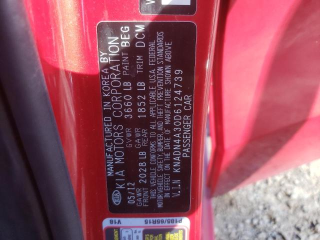 Photo 10 from auction – 2013 KIA RIO EX with VIN KNADN4A30D6124739