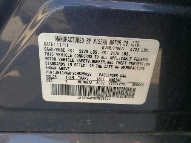 Photo 10 from auction – 2012 INFINITI G37 BASE with VIN JN1CV6AP9CM625929