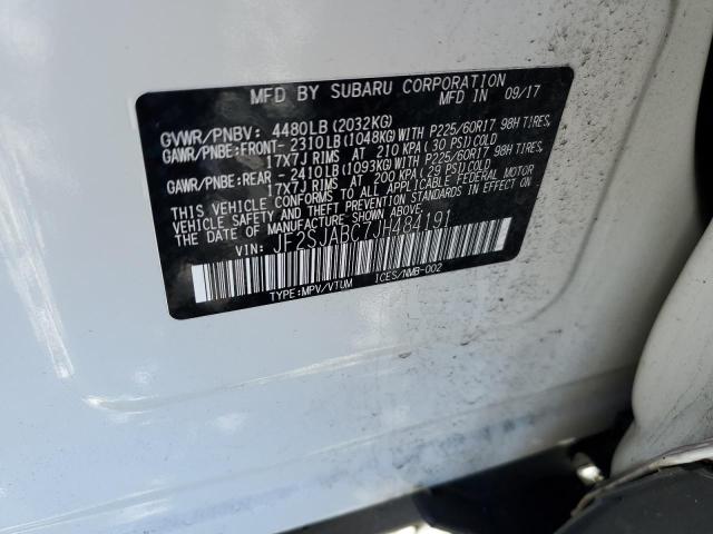 Photo 10 from auction – 2018 SUBARU FORESTER 2 with VIN JF2SJABC7JH484191