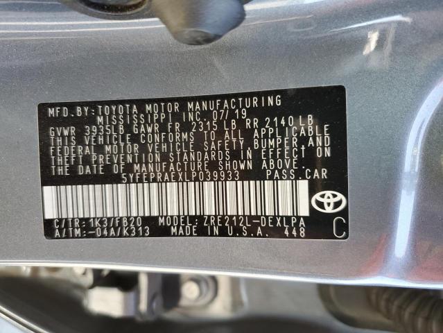 Photo 10 from auction – 2020 TOYOTA COROLLA LE with VIN 5YFEPRAEXLP039933