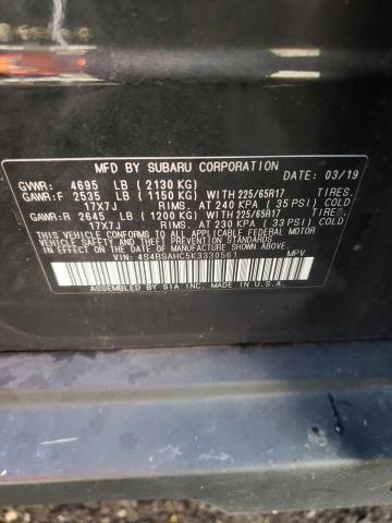 Photo 10 from auction – 2019 SUBARU OUTBACK 2. with VIN 4S4BSAHC5K3330561