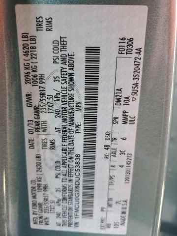 Photo 10 from auction – 2013 FORD ESCAPE SE with VIN 1FMCU0GX6DUC53838