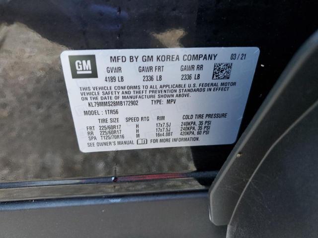 Photo 10 from auction – 2021 CHEVROLET TRAILBLAZE with VIN KL79MMS28MB172902