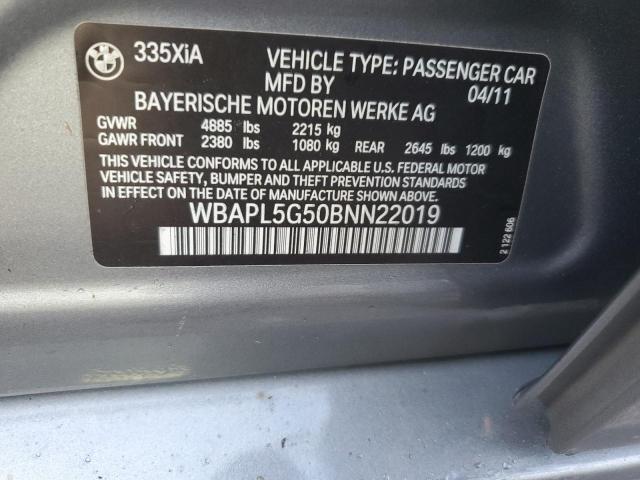 Photo 10 from auction – 2011 BMW 335 XI with VIN WBAPL5G50BNN22019