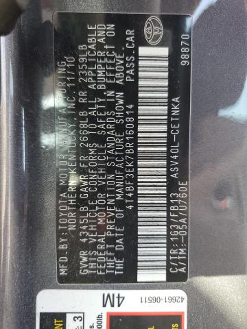 Фото 10 с аукциона – 2011 TOYOTA CAMRY BASE с VIN 4T4BF3EK7BR160814