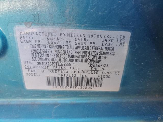 Photo 10 from auction – 2015 NISSAN VERSA NOTE with VIN 3N1CE2CP7FL372355