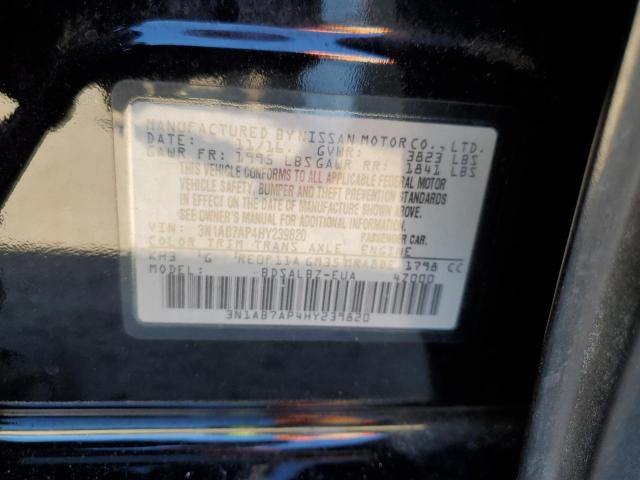 Photo 10 from auction – 2017 NISSAN SENTRA with VIN 3N1AB7AP4HY239820