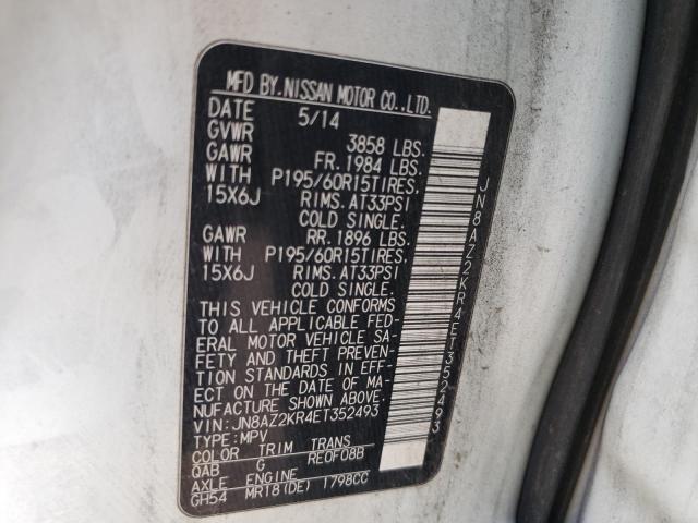 Photo 10 from auction – 2014 NISSAN CUBE S with VIN JN8AZ2KR4ET352493