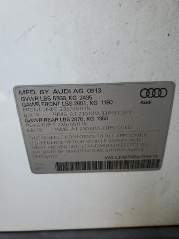 Foto 10 de la subasta – 2014 AUDI Q5 PREMIUM con VIN WA1LFAFP4EA035819