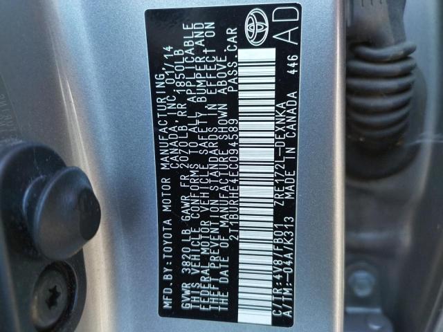 Photo 10 from auction – 2014 TOYOTA COROLLA L with VIN 2T1BURHE4EC094589