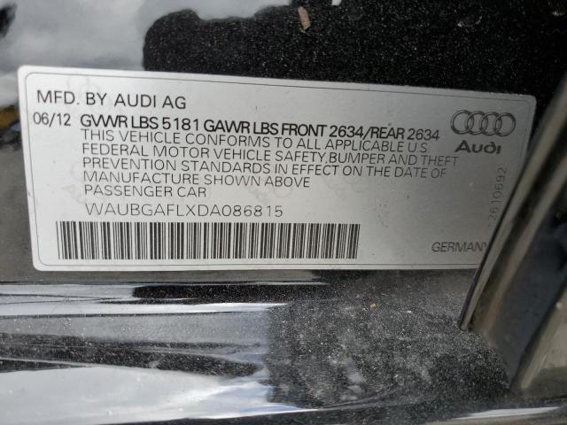 Photo 10 from auction – 2013 AUDI S4 PREMIUM with VIN WAUBGAFLXDA086815