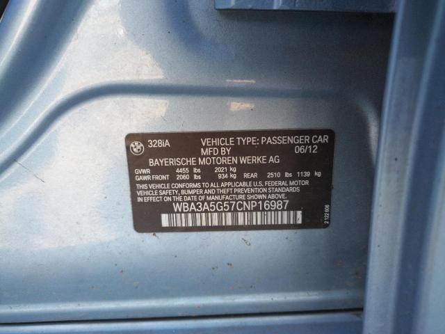 Photo 10 from auction – 2012 BMW 328 I with VIN WBA3A5G57CNP16987