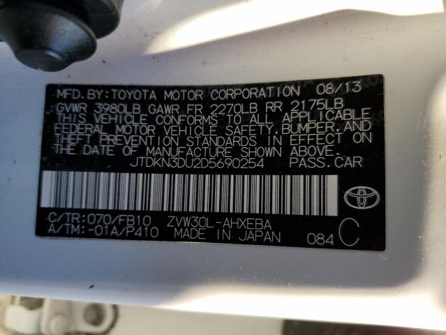 Photo 10 from auction – 2013 TOYOTA PRIUS with VIN JTDKN3DU2D5690254