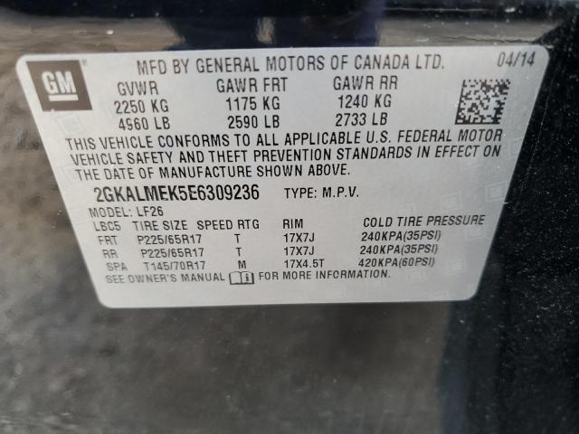 Photo 10 from auction – 2014 GMC TERRAIN SL with VIN 2GKALMEK5E6309236