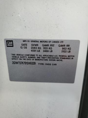 Photo 10 from auction – 2009 CHEVROLET IMPALA 1LT with VIN 2G1WT57K791249329
