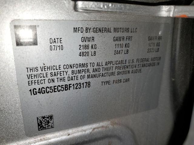 Photo 10 from auction – 2011 BUICK LACROSSE C with VIN 1G4GC5EC5BF123178