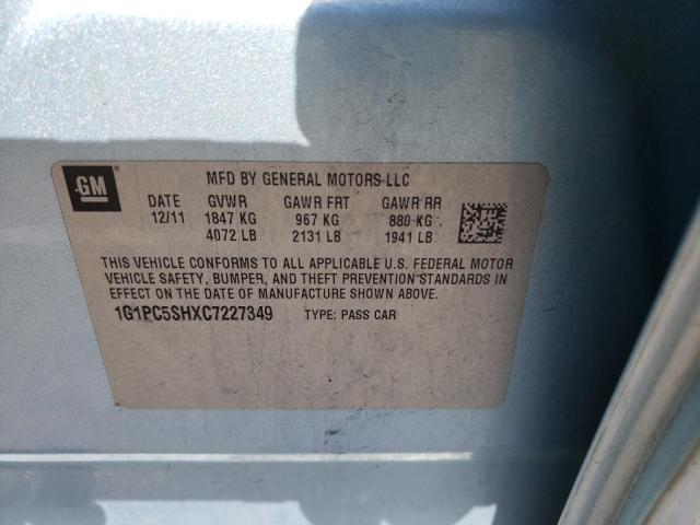 Photo 10 from auction – 2012 CHEVROLET CRUZE LS with VIN 1G1PC5SHXC7227349