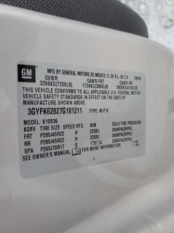 Photo 10 from auction – 2007 CADILLAC ESCALADE E with VIN 3GYFK62827G181211