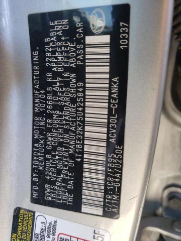 Photo 10 from auction – 2005 TOYOTA CAMRY LE with VIN 4T1BE32K75U425849