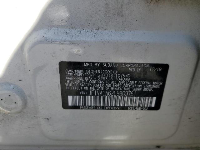 Photo 10 from auction – 2020 SUBARU WRX with VIN JF1VA1A62L9809761