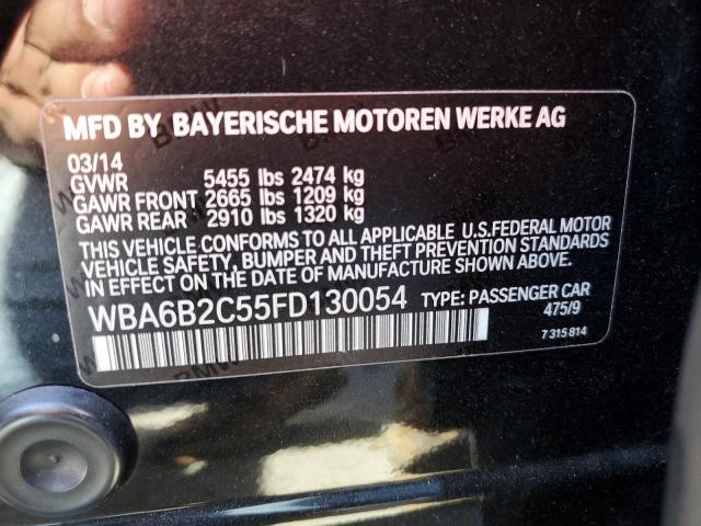 Photo 10 from auction – 2015 BMW 650 I GRAN with VIN WBA6B2C55FD130054
