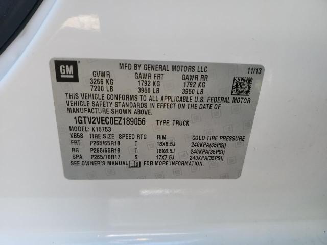 Photo 10 from auction – 2014 GMC SIERRA K15 with VIN 1GTV2VEC0EZ189056