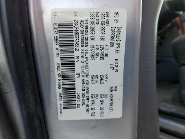 Photo 10 from auction – 2007 CHRYSLER TOWN & COU with VIN 2A4GP44R57R245512
