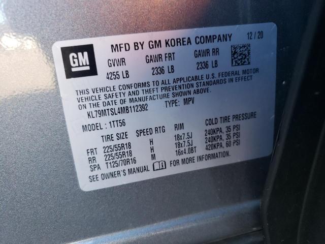 Photo 10 from auction – 2021 CHEVROLET TRAILBLAZE with VIN KL79MTSL4MB112392