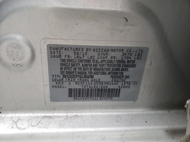 Photo 10 from auction – 2016 NISSAN VERSA NOTE with VIN 3N1CE2CP1GL354290