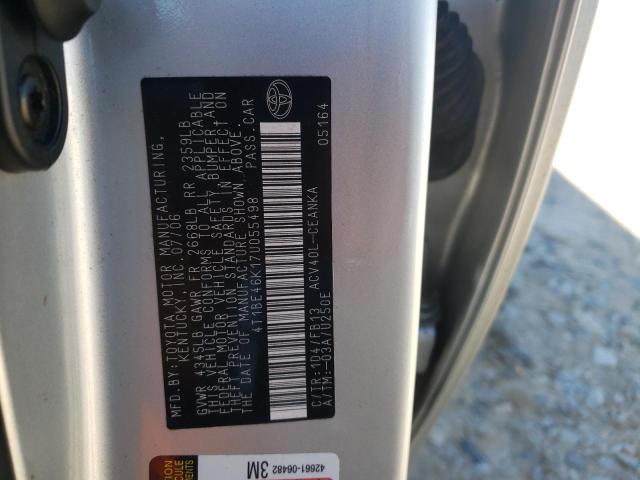 Photo 10 from auction – 2007 TOYOTA CAMRY CE with VIN 4T1BE46K17U055498