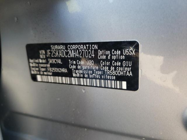 Photo 10 from auction – 2021 SUBARU FORESTER with VIN JF2SKADC2MH427024