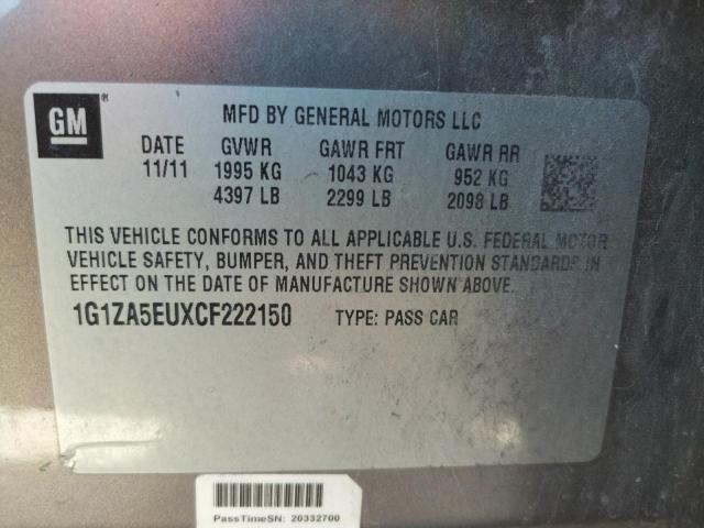 Photo 10 from auction – 2012 CHEVROLET MALIBU LS with VIN 1G1ZA5EUXCF222150