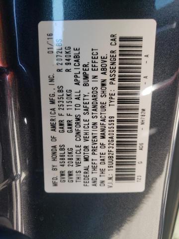 Photo 10 from auction – 2016 ACURA TLX with VIN 19UUB2F32GA005599