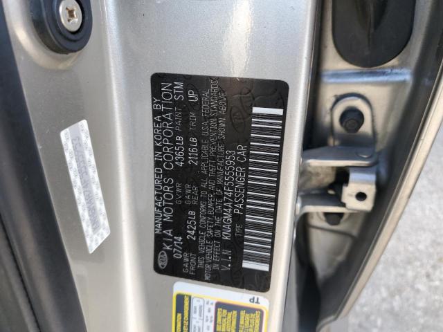 Photo 10 from auction – 2015 KIA OPTIMA LX with VIN KNAGM4A74F5555953
