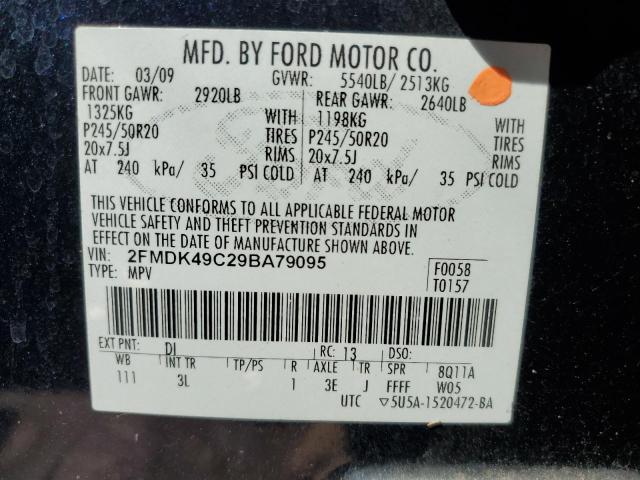 Photo 10 from auction – 2009 FORD EDGE LIMIT with VIN 2FMDK49C29BA79095