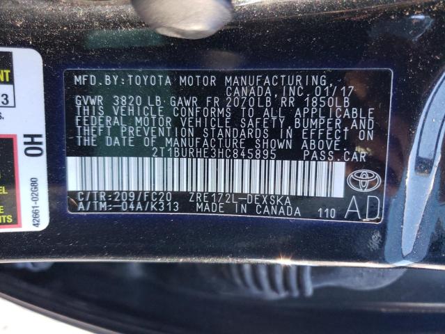 Photo 10 from auction – 2017 TOYOTA COROLLA L with VIN 2T1BURHE3HC845895