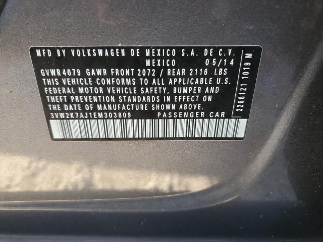 Photo 10 from auction – 2014 VOLKSWAGEN JETTA BASE with VIN 3VW2K7AJ1EM303809
