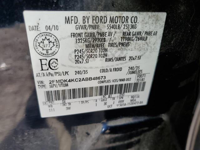Photo 10 from auction – 2010 FORD EDGE LIMIT with VIN 2FMDK4KC2ABB48673