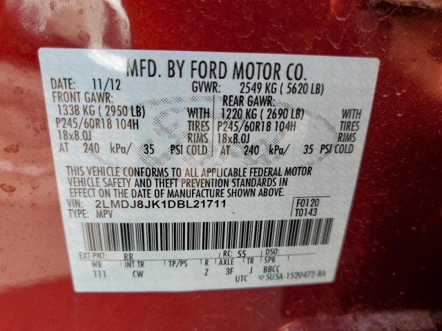 Photo 10 from auction – 2013 LINCOLN MKX with VIN 2LMDJ8JK1DBL21711