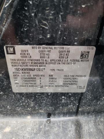 Photo 10 from auction – 2016 CHEVROLET SILVERADO with VIN 1GC1KWE88GF120197