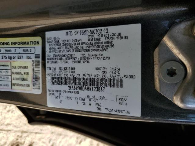Photo 10 from auction – 2017 FORD FUSION SE with VIN 3FA6P0HD6HR123817