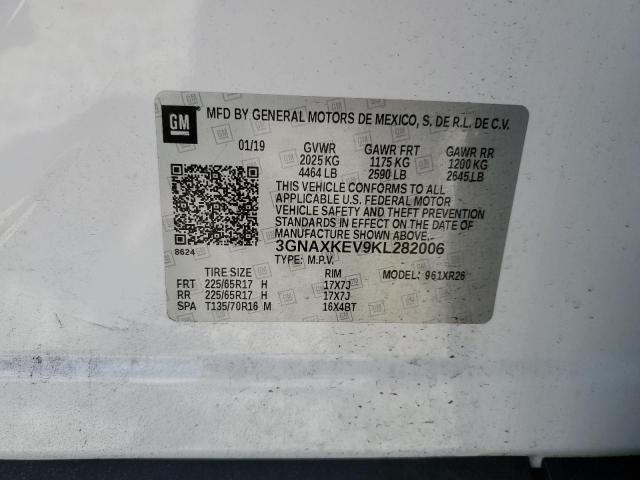 Photo 10 from auction – 2019 CHEVROLET EQUINOX LT with VIN 3GNAXKEV9KL282006