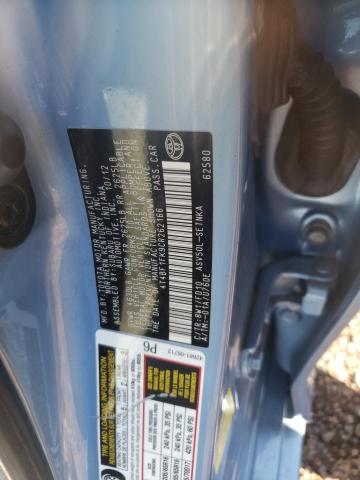 Photo 10 from auction – 2012 TOYOTA CAMRY BASE with VIN 4T4BF1FK9CR262166