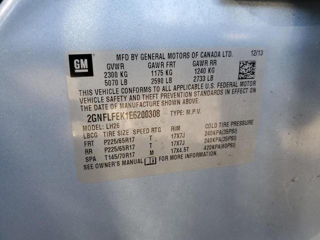 Photo 10 from auction – 2014 CHEVROLET EQUINOX LT with VIN 2GNFLFEK1E6200308